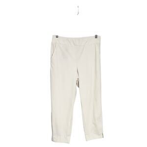 Rachel Zoe White Pants Size Large Stretch Lounge Back-to-School Minimalist